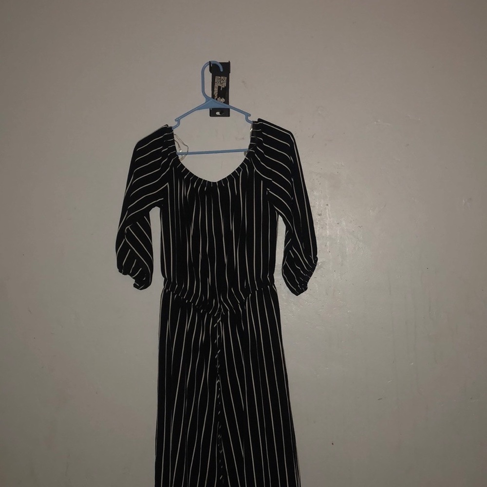 Black and white stripped jumpsuit! never worn